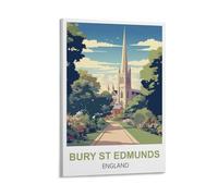 ZZHHEGN Bury St Edmunds England Vintage Travel Poster 12x18inch(30x45cm) Canvas Art And Wall Art Picture Print