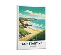ZZHHEGN Constantine Cornwall Vintage Travel Poster 12x18inch(30x45cm) Canvas Art And Wall Art Picture Print