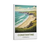 ZZHHEGN Constantine Cornwall Vintage Travel Posters 16x24inch(40x60cm) Canvas Art And Wall Art Picture Print