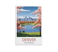 ZZHHEGN Denver Colorado Vintage Travel Poster 08x12inch(20x30cm) Canvas Art Poster And Wall Art Picture Print Modern Family Bedroom Decor Posters