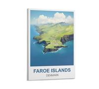 ZZHHEGN Faroe Islands Denmark Vintage Travel Posters 24x36inch(60x90cm) Canvas Art And Wall Art Picture Print