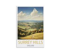 ZZHHEGN Surrey Hills England Vintage Travel Posters 08x12inch(20x30cm) Canvas Art Poster And Wall Art Picture Print Modern Family Bedroom Decor Posters