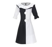 ZZHMBD Women Terrifier Costume Art the Clown the Killer Clown Dress Halloween Outfits Terrifying Horror Dress Up