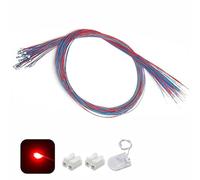 ZZHOB 25PCS Pre-Wired 0805 SMD LEDs (Red, 25pcs) - Light Mode: Continuous Red Light