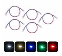 ZZHOB 50pcs Pre-Wired Micro LED Pre-soldered 0805 SMD LEDs with Assembly Accessories for Beginner Model Building (Mix 5 Colors - 50pcs)