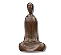 ZZHOPEN 12cm Zen abstract art Buddha statue Tathagata Buddha Sakyamuni statue desktop decoration handmade brass crafts