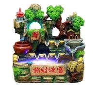 Desktop Fountain Tabletop Fountain Rockery Flowing Water Fountain Ornaments Lucky Living Room Indoor Water Circulation Fish Tank Waterfall Fountain
