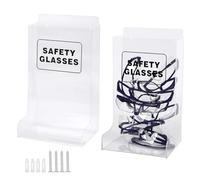 ZZHUVIC 2 Pcs Acrylic Safety Glasses Cases ，Wall Mounted & Transparent Bracket Design, Ideal for Storing Visitors' Disposable Goggles in Industrial, Dental & Laboratory Environments.