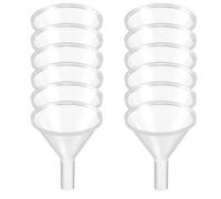 ZZHXSM 12PCS Clear Plastic Mini Funnel 2 inch Kitchen Oil Drainer Conical Small Wine Drain for Science Lab Bottle Liquid Essential Oil Perfume