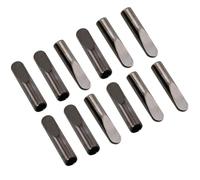 ZZHXSM 12PCS Shoe Lace Duckbill Pullers Alloy Hoodie Drawstring End Caps Replacement Cylindrical Pullers for Footwear and Garments 5x24mm Gunmetal Grey