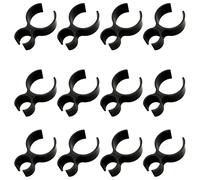 ZZHXSM 12PCS Wine Bottle Single Stand Safety Clamp 45x30mm Cake Birthday Candle Clamp Red Wine Champagne Sparkler Bottle Neck Plastic Clamp for Bar Wedding Party Supplies Black