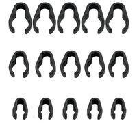 ZZHXSM 15PCS Plastic Cable Clips for Microphone Stands 15mm/20mm/25mm 5pcs each Speech Microphone Stands Small Cable Clips For Microphone Sticks Tripods Studio Accessories