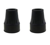 ZZHXSM 2-Pack 3/4-inch Rubber Crutch Tips - Heavy-Duty Crutch Tips - Replacement Rubber Tips for Crutches, Canes, Walking Sticks, Trekking Poles - Black