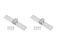 ZZHXSM 2PCS 86x16mm 4 Hole Folding Butt Hinge Stainless Steel Balcony Window Hinge Frameless Hinge with Screws Suitable for Frameless Folding Door Closet Door Storage Box Hinge Replacement