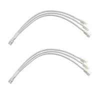 ZZHXSM 2PCS PWM Fan Splitter Cable 4 Pin One-to-Three Line 27cm Computer CPU Cooling Temperature Control Suitable for Computers Extension Cable Converter White