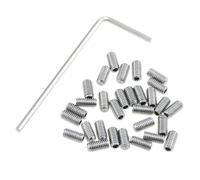 ZZHXSM 30PCS M3x6 Silver Stainless Steel Guitar Bridge Saddle Height Adjustment Screw with Wrench for Electric Guitar and Bass