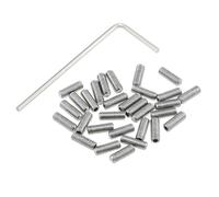 ZZHXSM 30PCS M3x8 Silver Stainless Steel Guitar Bridge Saddle Height Adjustment Screw with Wrench for Electric Guitar and Bass