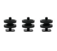 ZZHXSM 3PCS 1/4 Inch Double Screw Plastic Hot Shoe Socket Hot Shoe Mount Adapter for Microphone and Telescope Mounting