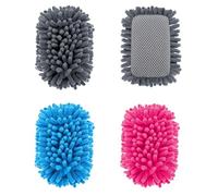 ZZHXSM 4PCS 5x3x1.2 inch Multifunctional Microfiber Velvet Whiteboard Eraser Dry Wipe and Washable Suitable for Mirrors Blackboards Glass