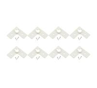 ZZHXSM 8PCS Fixed Corner Plastic Corner Protector Corner Bracket Small White Photo Frame Plastic Corner Protector with Screw for Photo Frame and Artwork and Poster Decoration