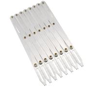 ZZHXSM Expandable Aluminum Sewing Gauge Curtain Clothing Buttonhole Positioning Ruler Adjustable Buttonhole Locator Expandable to 24 Inches Multiple Spacing Measuring Tool Silver Universal