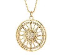 ZZHYGM 14K Gold Filled for Men Women, Heart Evil Blue and Sun, Cute Collar Dog Pendant, Long, Lucky Eye, Colorful Necklace with