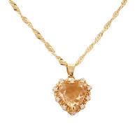 ZZHYGM 925 Sterling Silver Multilayer Coloured Pave Women, Rhinestone A Shiny Zircon Paver Reunion Heart Necklace for Valentine's Day,