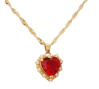 ZZHYGM 925 Sterling Silver Multilayer Coloured Pave Women, Rhinestone A Shiny Zircon Paver Reunion Heart Necklace for Valentine's Day,