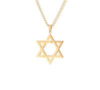 ZZHYGM 925 Sterling Silver Pendant Hexagram Double Layer Chain Jewish Women Star of David Necklace for Men