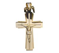 ZZHYGM 925 Sterling Silver Religion With On It A Hip Hop Crucifix Pendant Men, Jesus Cross Necklace For Christmas Thanksgiving Gifts