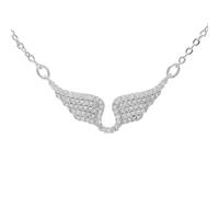 ZZHYGM 925 Sterling Silver Shining Zircon Wing A Delicate Wings Necklace Pendant, Angel Necklaces For Women Birthday Valentine Gifts