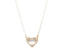 ZZHYGM 925 Sterling Silver Women, Geometric Love Heart Shape Druzzy Stone A Resin Shell Druzy Jewelry Light Blue Necklace for Valentine's Day Birthday
