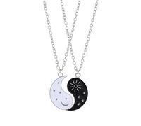 ZZHYGM 925 Sterling Silver Women Taichi Adjustable Necklaces Necklace for Men Yin Yang Pendant