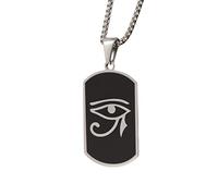 ZZHYGM Ancient Egyptian Pharaoh's Men Women Punk Rock All Seeing Eyes A Unisex Ra Necklace, Illuminati Eye of Horus Pendant for