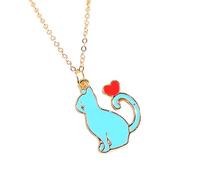ZZHYGM and Girls, Heart So Mixed Styles, Animal Pendant Cute Kitty Black Necklace Cat Collar for Women