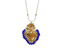 ZZHYGM Colorful Beads Women Men, Classic Of A Vintage Sacred Pendant, Jesus Heart Necklace For Christmas Thanksgiving Gifts
