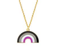 ZZHYGM for Women and Men, Transgender Pansexual Pride Genderqueer Asexual Pendant Heart Rainbow Bridge Necklace