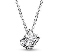 ZZHYGM Girls Accessories B Rectangular Halo Snowflake Herbarium Cluster Authentic 925 Sterling Silver For Bead Charm Gift necklace