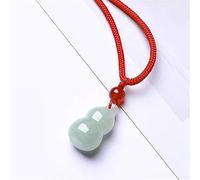 ZZHYGM Necklaces Natural Crystal Jade Calabash Feng Shui Pendant Necklace for Man/Women Adjustable Talisman Protects Luck Love Money Wealth Happy Peace