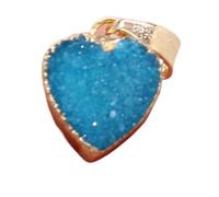 ZZHYGM Shower Curtain 1PC Natural Stone Pendant Love Heart Crystal Quartz Charms Handmade Earring Necklace Jewelry Making,Red (Color : Gr