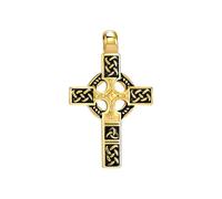 ZZHYGM Vintage Men 925 Sterling Silver Retro Nordic Viking Pendant A Mens Celtic Irish Cross Necklace for Women,