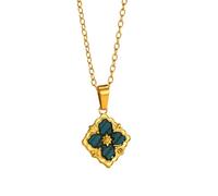 ZZHYGM Vintage Women Girls, Charm Pendant A Cute Four Alhambra Lucky Necklace for Birthday Valentine Graduation