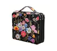 ZZHYTANG 124 Slots Large Capacity Pencil Case, 3-Layer Zipper Pen Organizer Bag, Multi-Color Portable Pouch for Colored Pencils, Paint Brushes, Art Supplies, Students Artists, Stationery Storage Bag