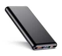 ZZI Portable Charger, 32000mAh 5V/3A Power Bank with Dual 22.5W High-Speed Charging, Thinnest Travel Essentials with LED Display, Battery Pack Compatible with iPhone Samsung iPad etc (Black)
