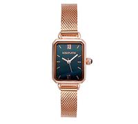 ZZJDBF Women's Simple Retro Classic Watch, Rectangular Dial Leatherette Stainless Steel Strap, Pointer Type Watch, Easy Reader Watch Womens Accessories for Ladies Maiden (Color : C)