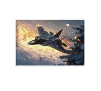 ZZJFFBSS Military Weapons F-22 Raptor - The Pinnacle of Air Superiority Wall Art Mural Modern Decoration Hanging Art Poster 08x12inch(20x30cm)