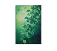 ZZJFFBSS Plant Poster Whispering Leaves - A Symphony of Green Wall Art Mural Modern Decoration Hanging Art Poster 08x12inch(20x30cm)