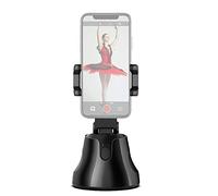 ZZjingli Camera Accessories Apai Genie 360 Degree Rotation Panoramic Head Bluetooth Auto Face Tracking Object Tracking Holder with Phone Clamp for Smartphones, GoPro, DSLR Cameras (Color : Black)