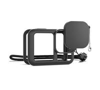ZZjingli Camera Accessories For GoPro HERO13 Black Silicone Protective Case with Wrist Strap & Lens Cover & Side Interface Cover