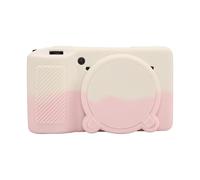 ZZjingli Camera Accessories For Ricoh GR III Soft Silicone Protective Case(Coffee)(Green)(Mist Pink) etc(White Pink)
